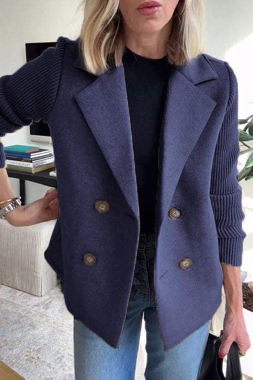 SORELLE - Blazer Élégant à Manches Tricotées