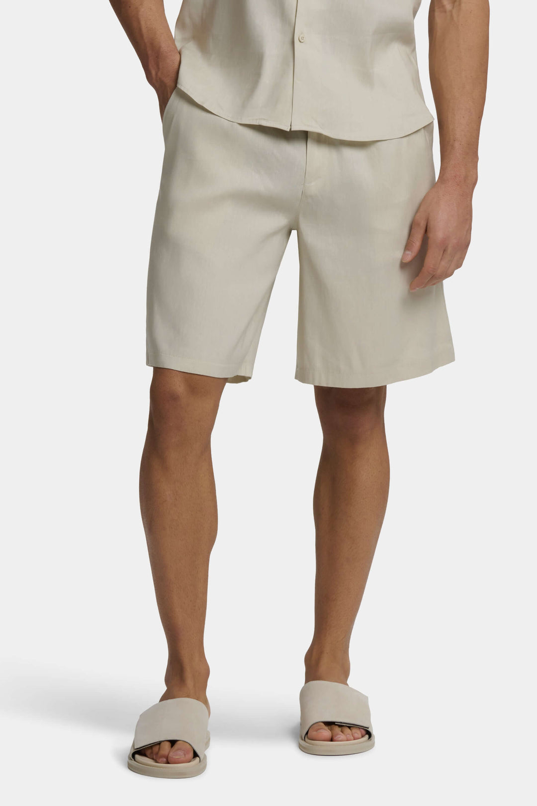 Shorts en Lin Respirant