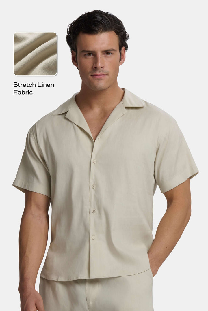 Chemise en Lin à Manches Courtes