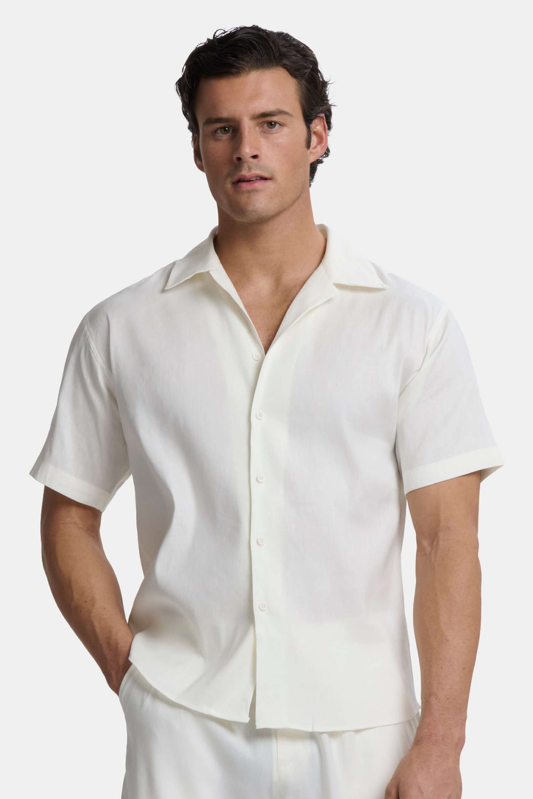 Chemise en Lin à Manches Courtes