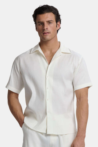Chemise en Lin à Manches Courtes