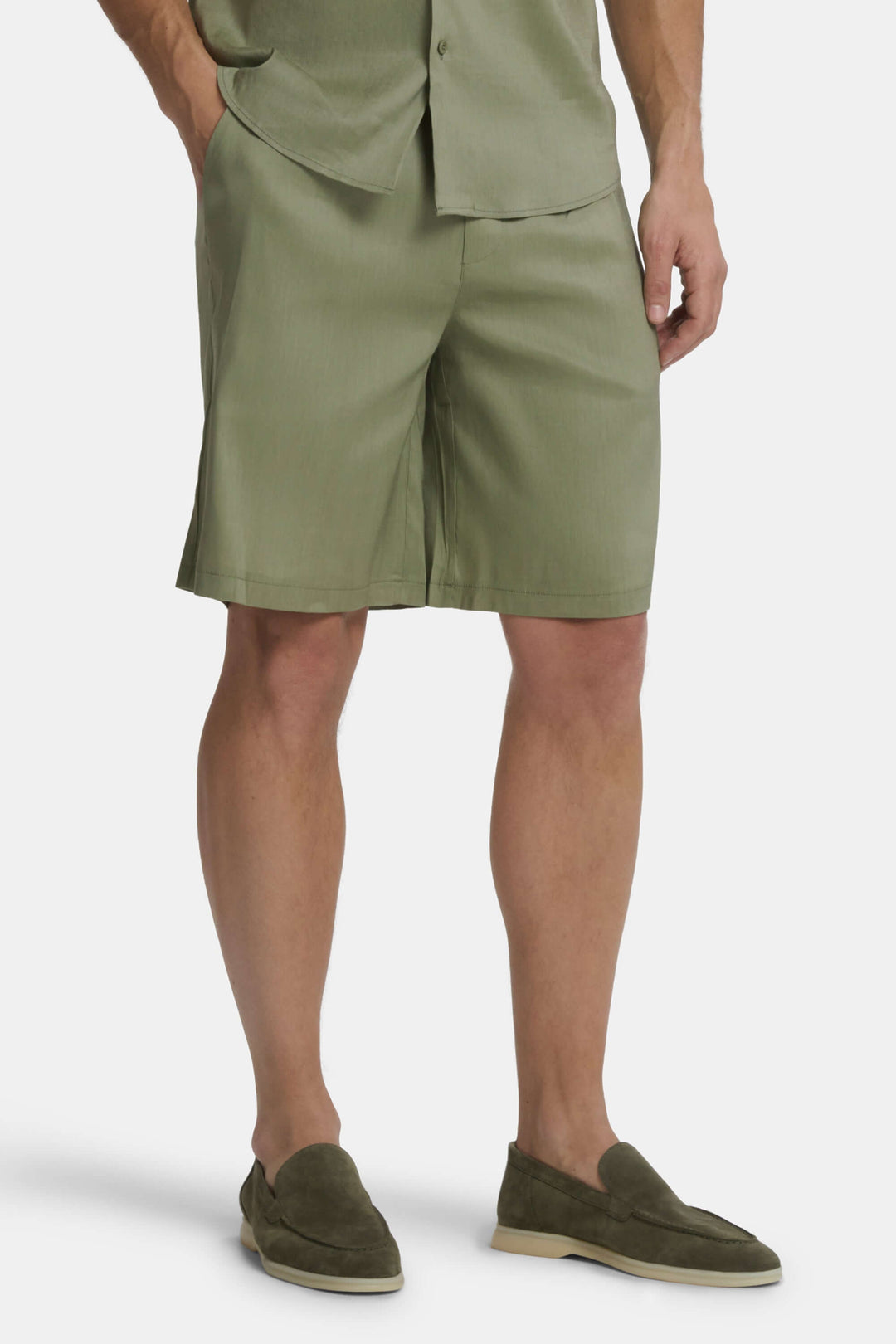 Shorts en Lin Respirant