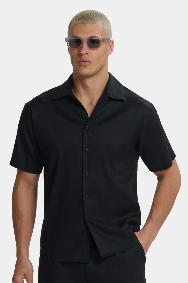 Chemise en Lin à Manches Courtes