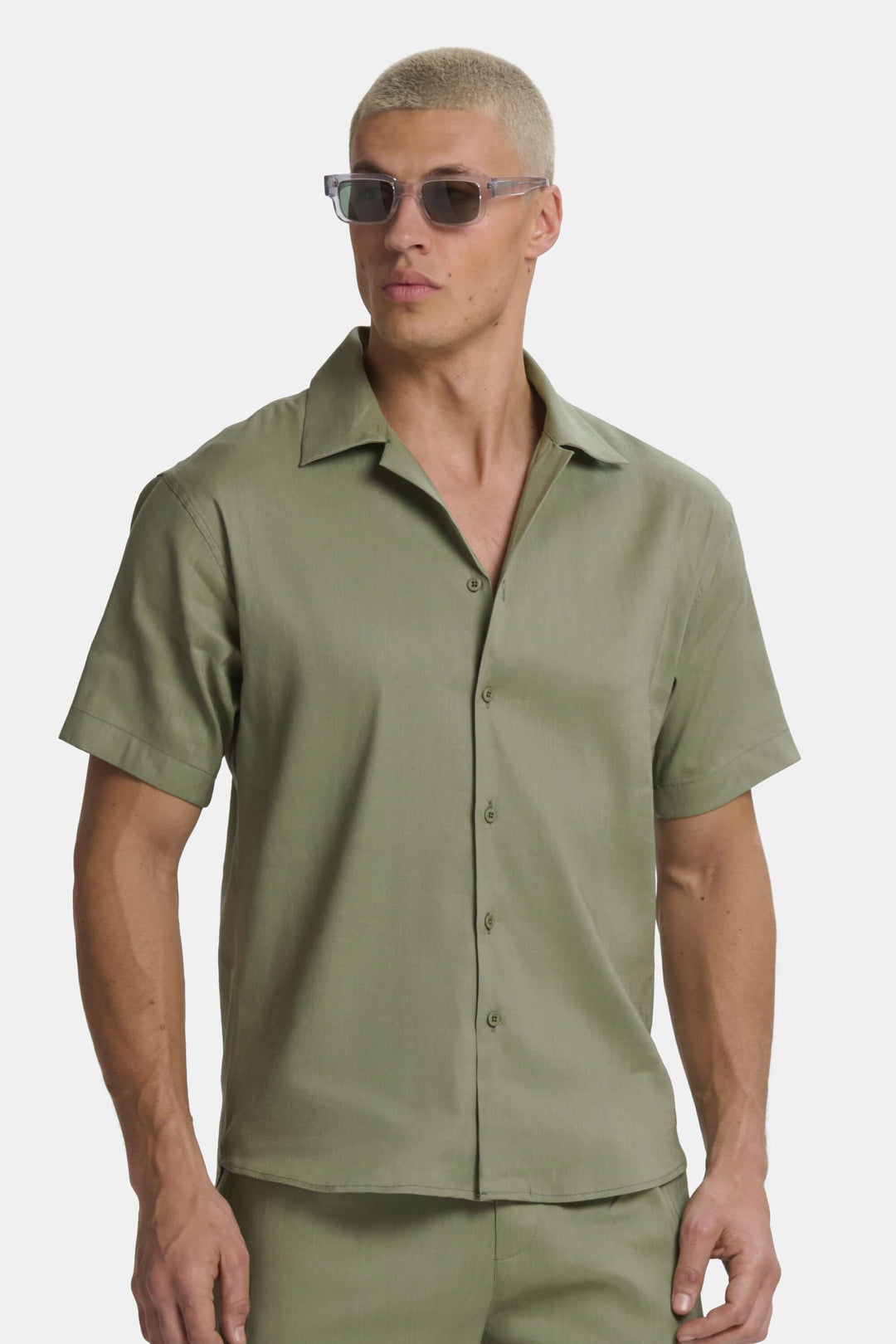 Chemise en Lin à Manches Courtes