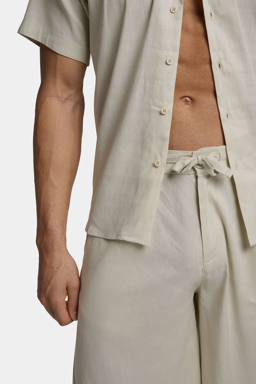 Shorts en Lin Respirant