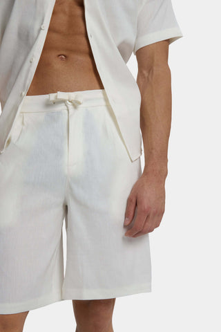 Shorts en Lin Respirant