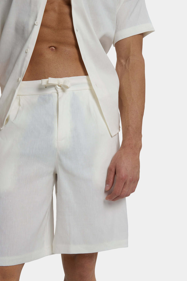 Shorts en Lin Respirant