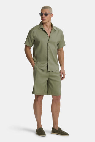 Chemise en Lin à Manches Courtes