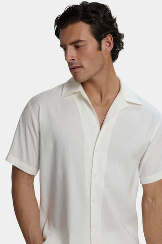 Chemise en Lin à Manches Courtes