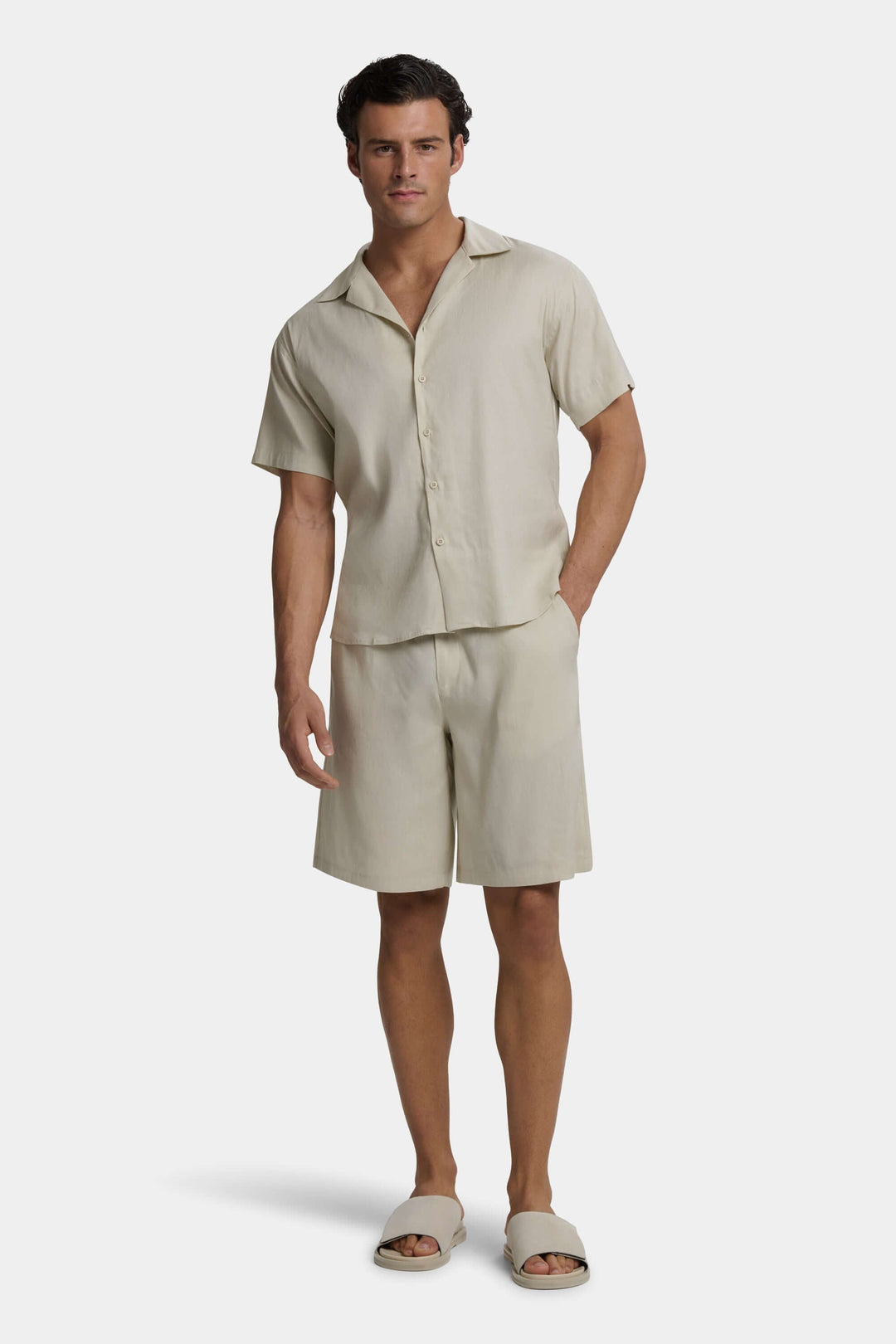 Chemise en Lin à Manches Courtes