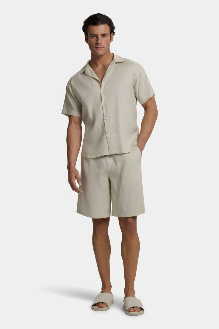 Chemise en Lin à Manches Courtes