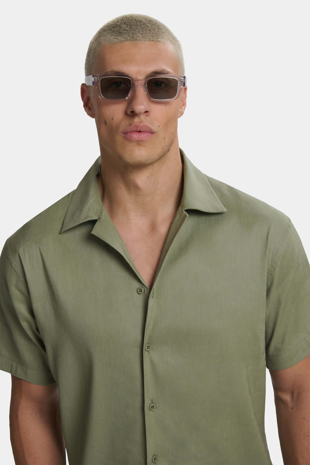 Chemise en Lin à Manches Courtes