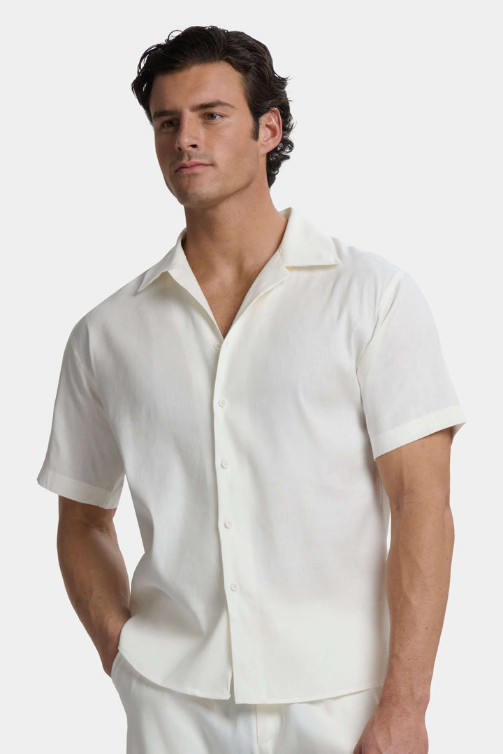 Chemise en Lin à Manches Courtes