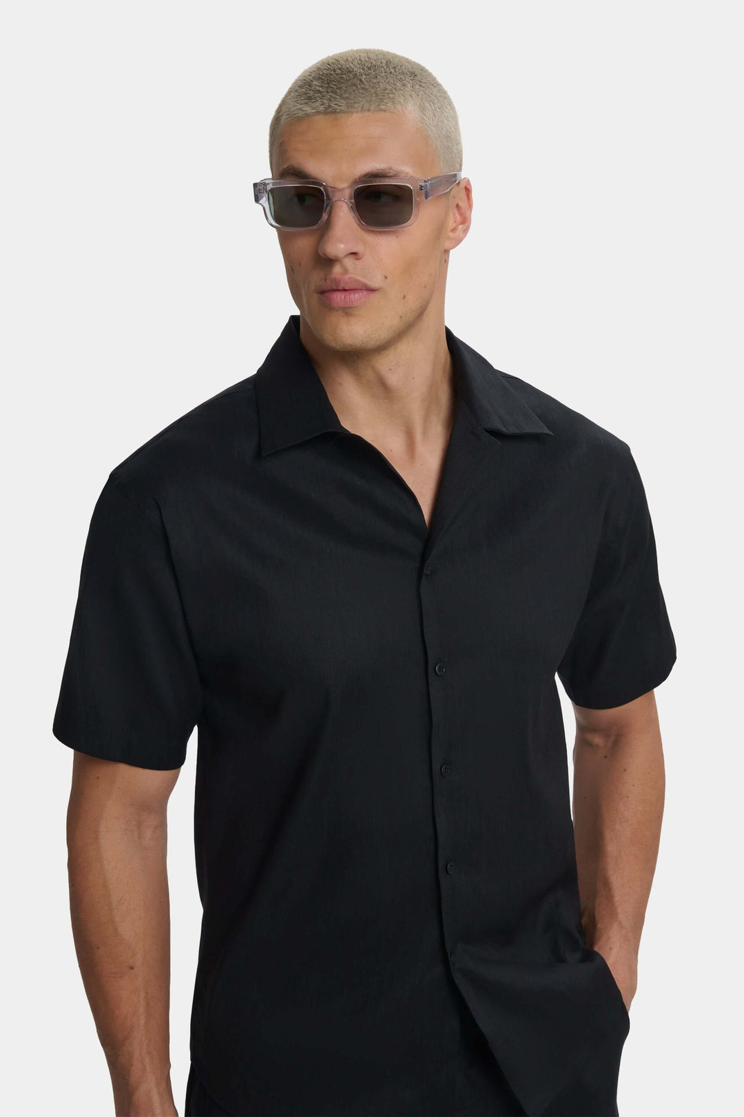 Chemise en Lin à Manches Courtes