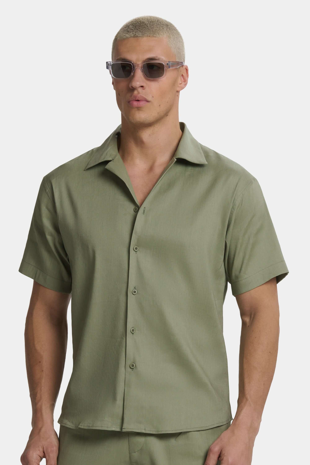 Chemise en Lin à Manches Courtes