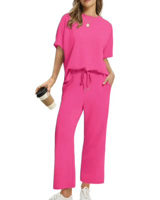 Asanare - Ensemble T-shirt et Pantalon Décontracté Confort