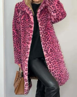 Leia - Douce Veste Longue Imprimé Léopard