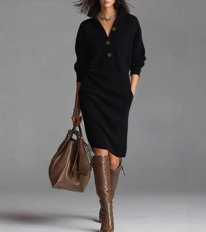 Carmen - Robe Tricotée Chaude, Élégante et Confortable