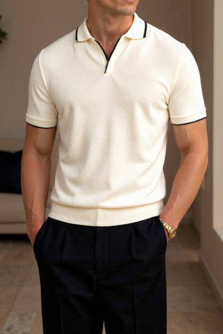 Polo Ajusté Slim Contrast