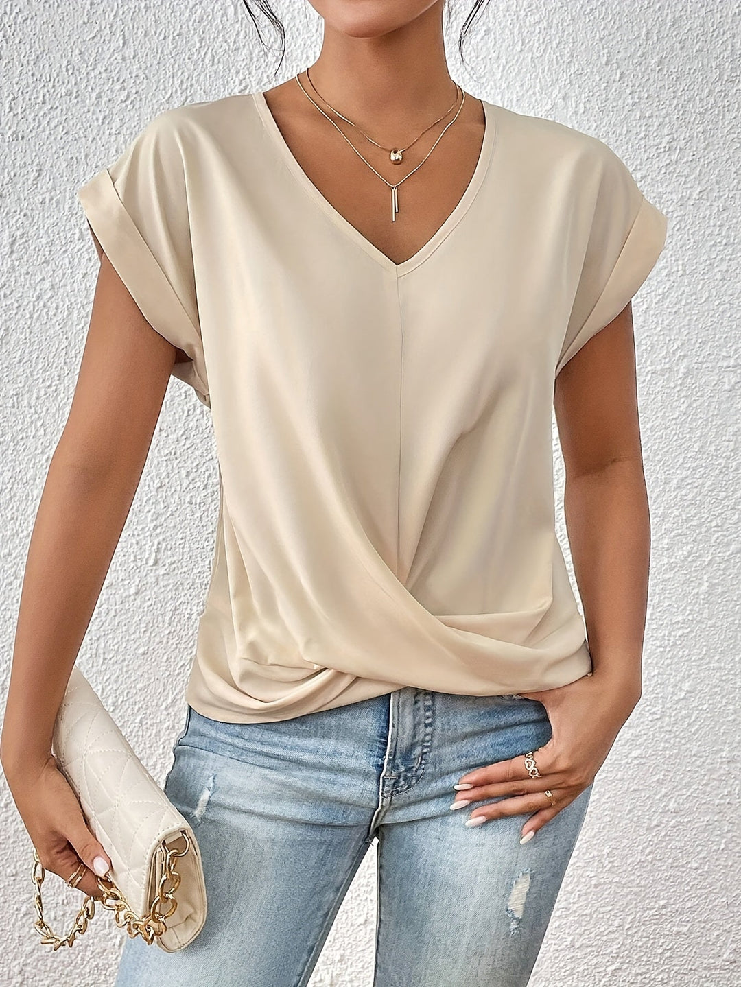 Tammana - T-shirt décontracté à col en V