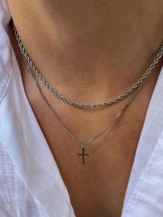 Chaîne Croisée en Argent