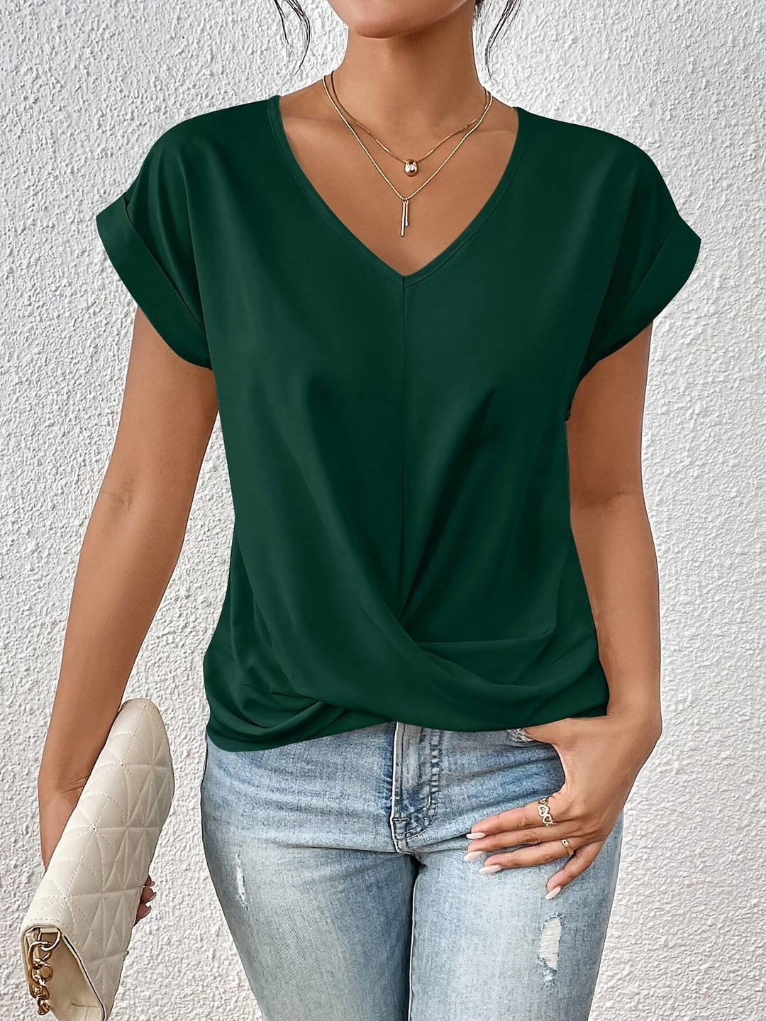 Tammana - T-shirt décontracté à col en V