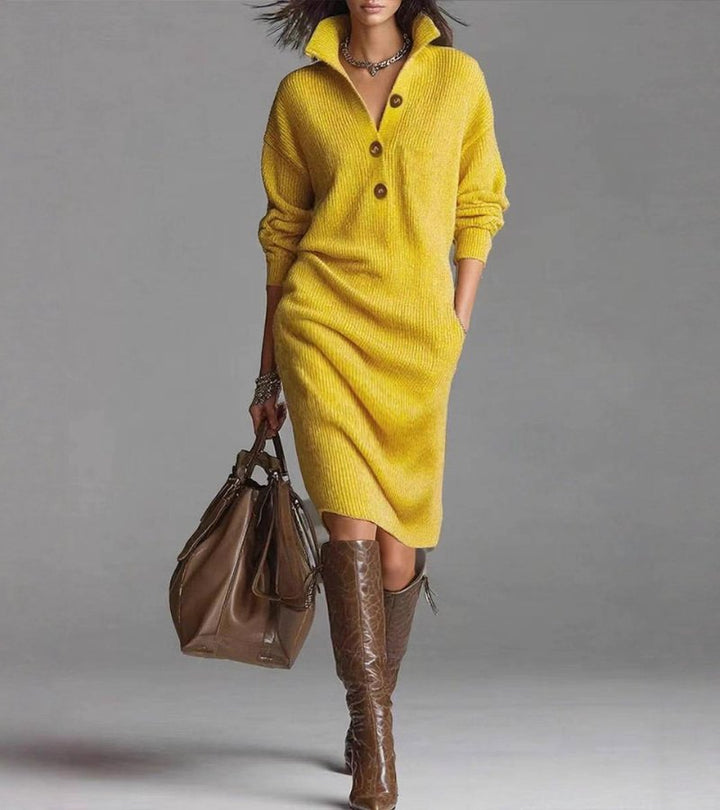 Carmen - Robe Tricotée Chaude, Élégante et Confortable