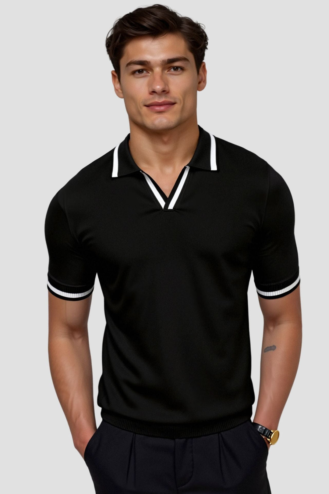 Polo Ajusté Slim Contrast