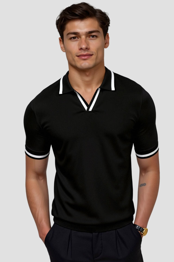 Polo Ajusté Slim Contrast