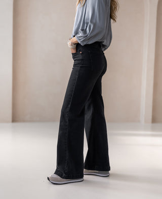 Jeans Évasés Les Deux en Denim Noir