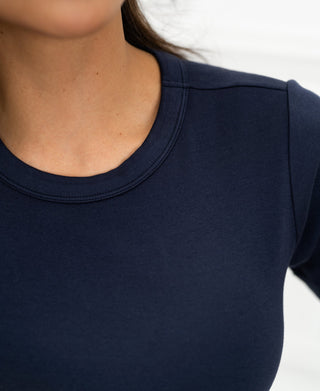 T-shirt La Massy bleu foncé, luxueux et doux