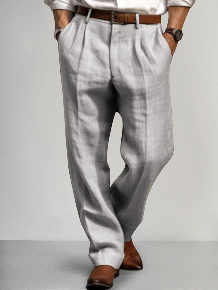 Pantalon Décontracté en Coton et Lin de Qualité Supérieure