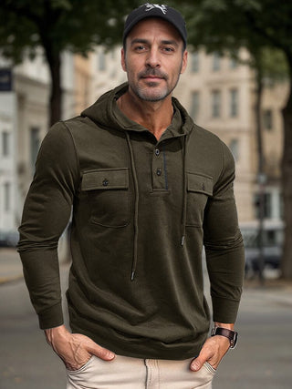 Pull à Capuche Inspiré par le Style Utilitaire Décontracté