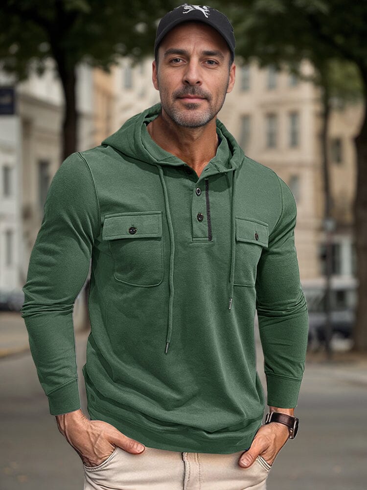 Pull à Capuche Inspiré par le Style Utilitaire Décontracté