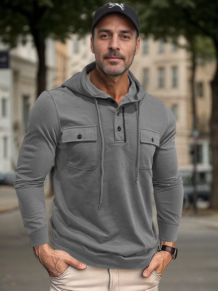 Pull à Capuche Inspiré par le Style Utilitaire Décontracté