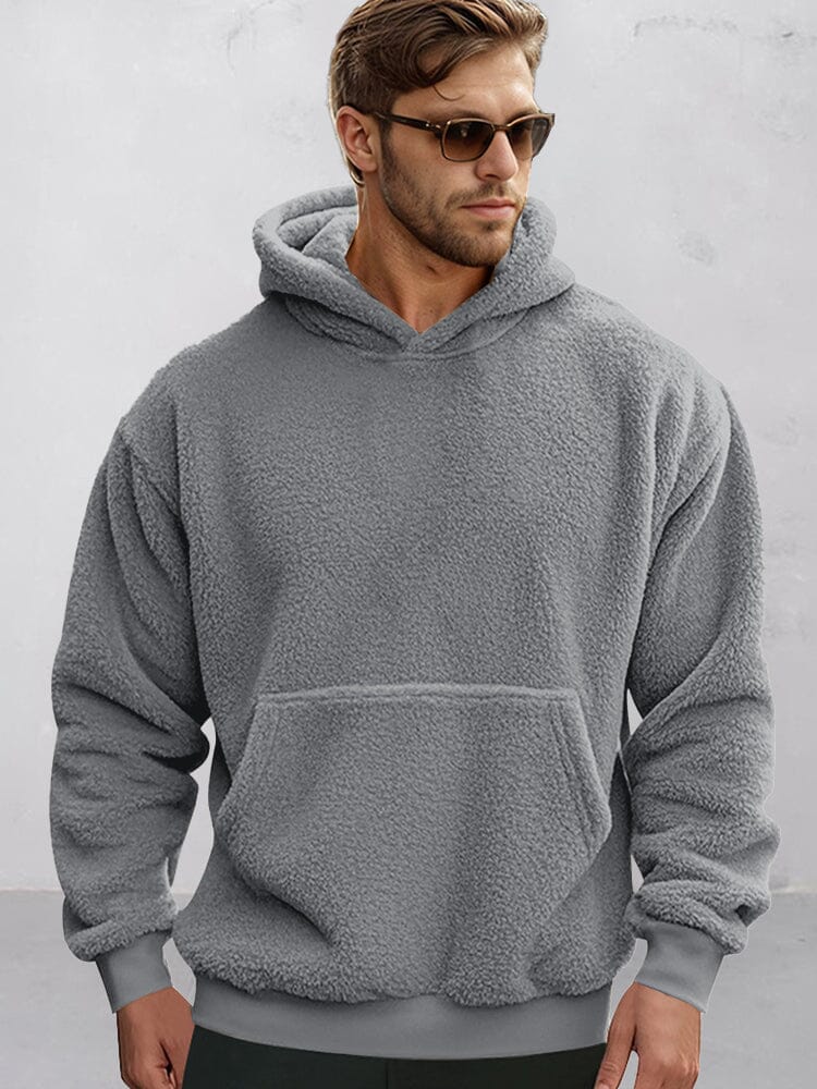 Doux hoodie réversible en peluche