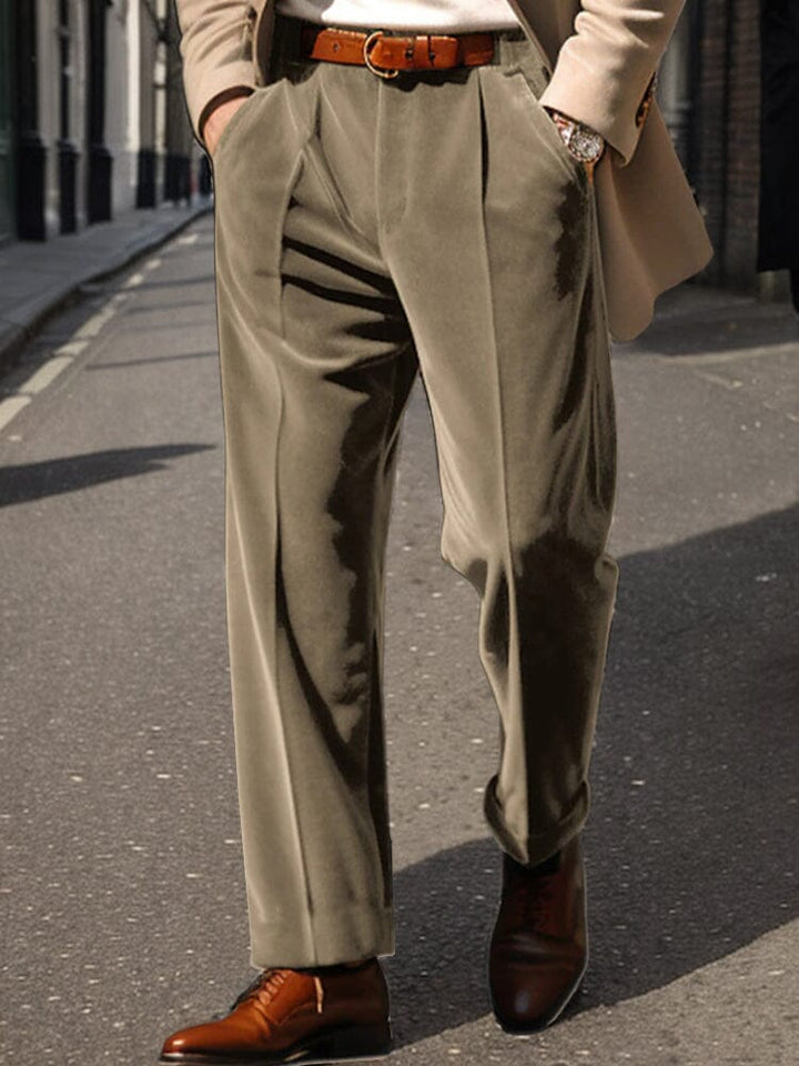 Pantalon de Costume en Velours Élégant et Confortable
