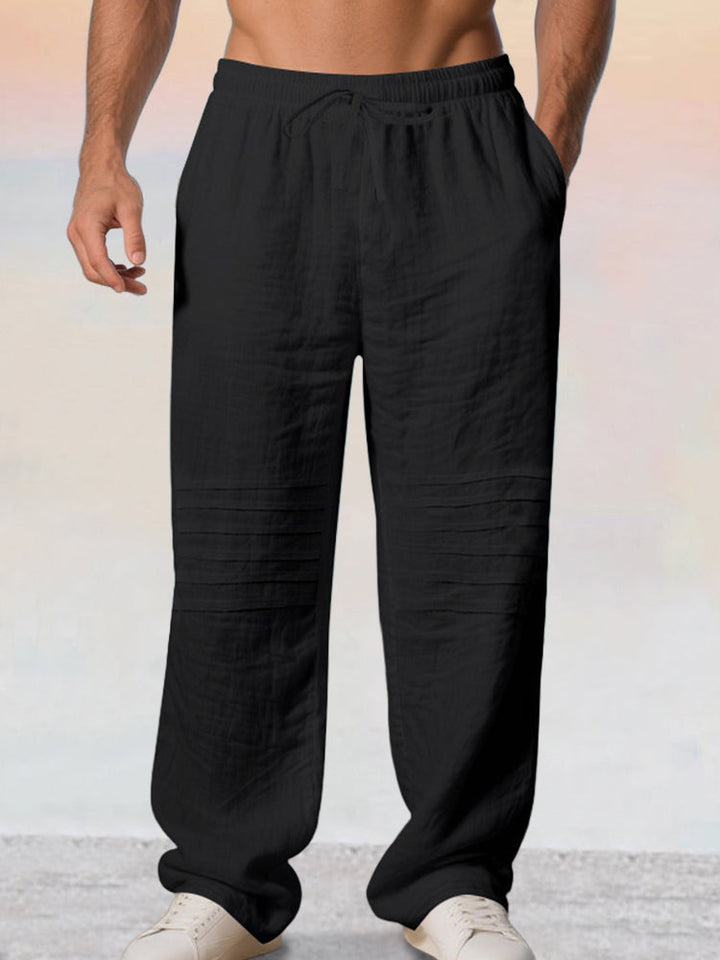 Pantalons en coton 100 % décontractés avec taille à cordon