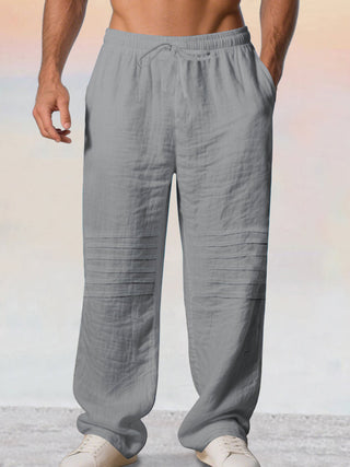 Pantalons en coton 100 % décontractés avec taille à cordon