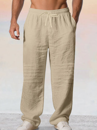 Pantalons en coton 100 % décontractés avec taille à cordon