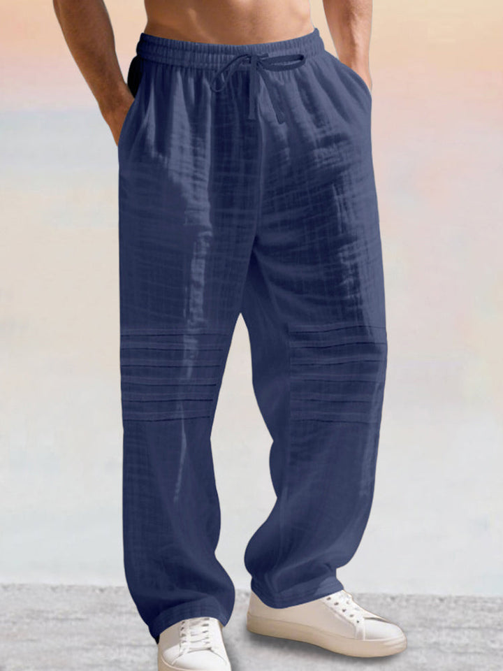 Pantalons en coton 100 % décontractés avec taille à cordon