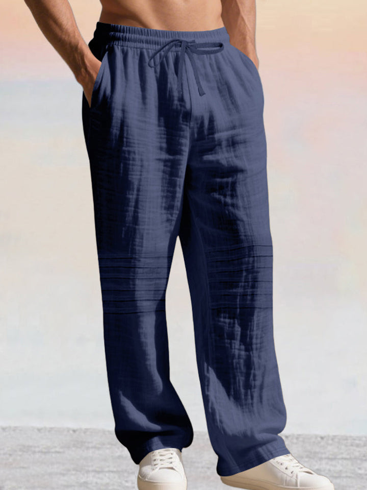 Pantalons en coton 100 % décontractés avec taille à cordon