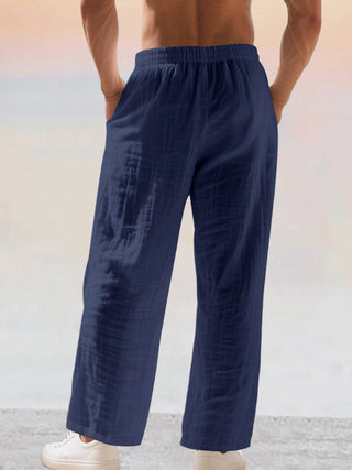 Pantalons en coton 100 % décontractés avec taille à cordon