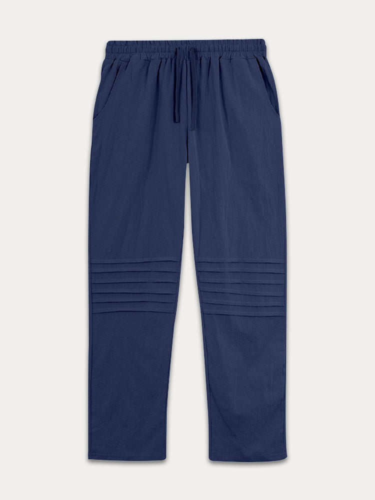Pantalons en coton 100 % décontractés avec taille à cordon