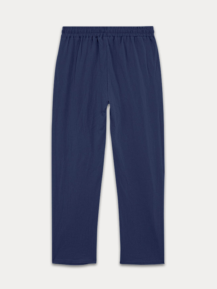 Pantalons en coton 100 % décontractés avec taille à cordon