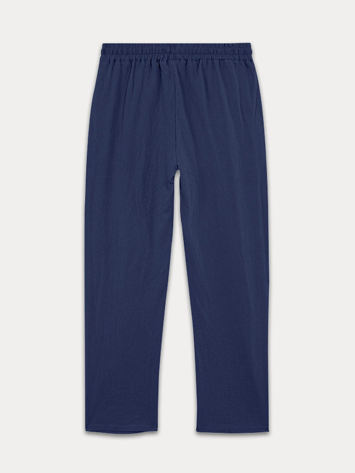 Pantalons en coton 100 % décontractés avec taille à cordon