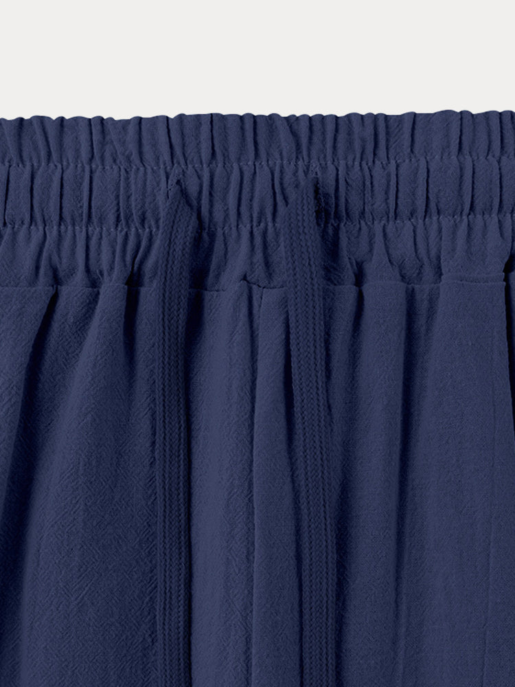 Pantalons en coton 100 % décontractés avec taille à cordon