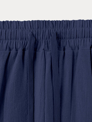 Pantalons en coton 100 % décontractés avec taille à cordon