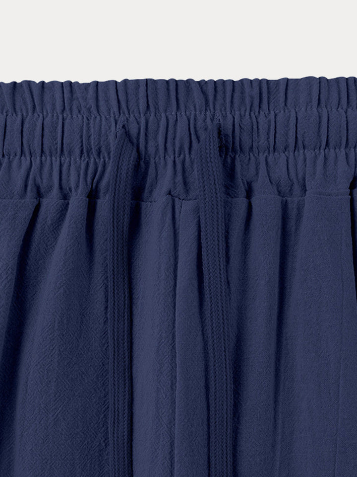 Pantalons en coton 100 % décontractés avec taille à cordon