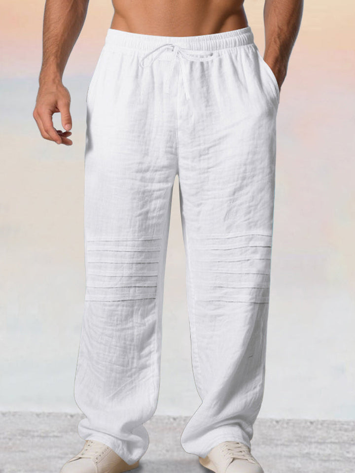 Pantalons en coton 100 % décontractés avec taille à cordon